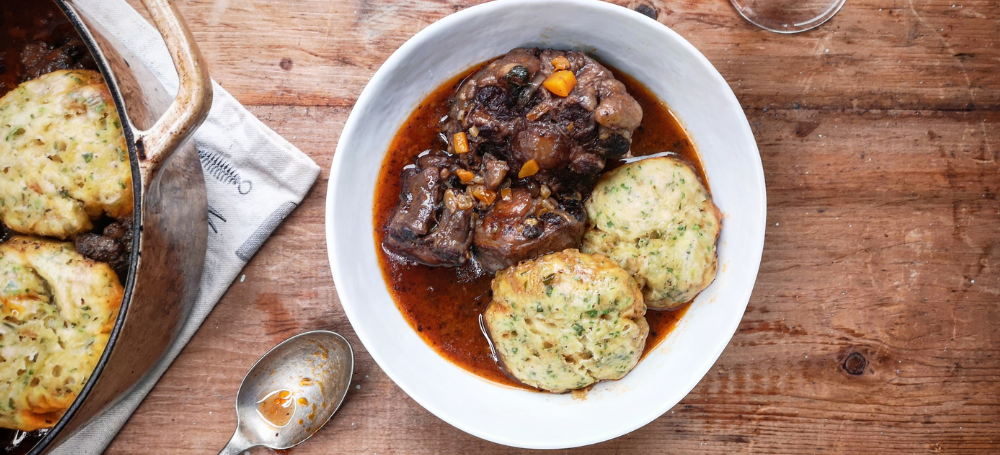 OXTAIL STEW WITH HERBY DUMPLINGS