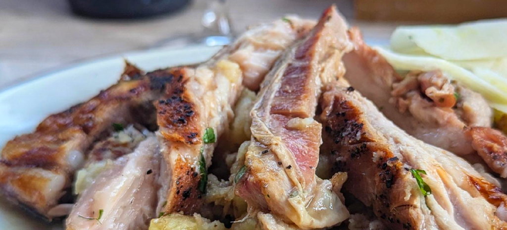 RICHARD H. TURNER'S SMOKED BELLY, PICKLED APPLE & SAUSAGE HASH